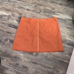 Rust corduroy skirt with pockets! 2X